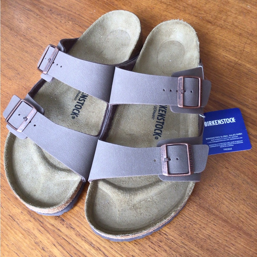 Birkenstock Arizona Men's Taupe Two-Strap Sandals